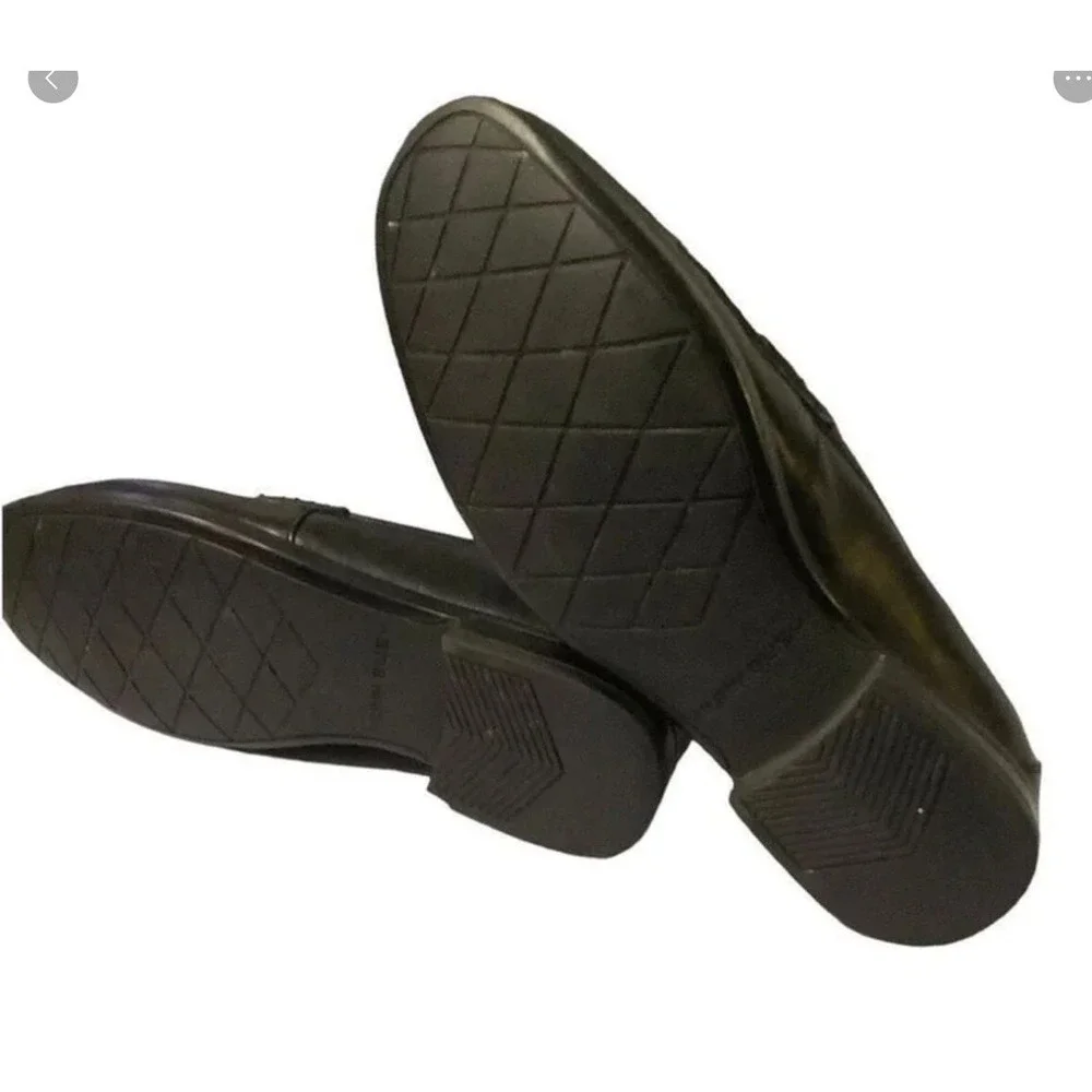 Nunn Bush‎ Men's Black Leather Slip-on Horse Bit Loafers Sz 8.5M (2400-men1)